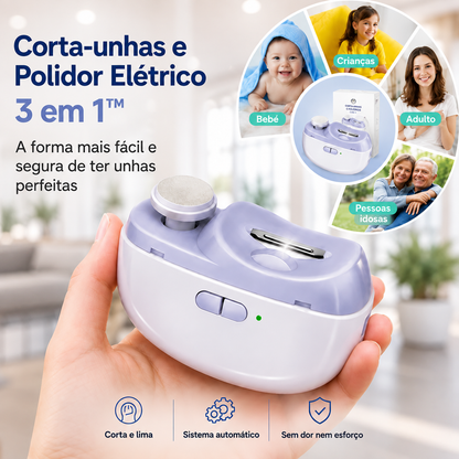 Cortador de Unhas e Polidor Elétrico 3 em 1